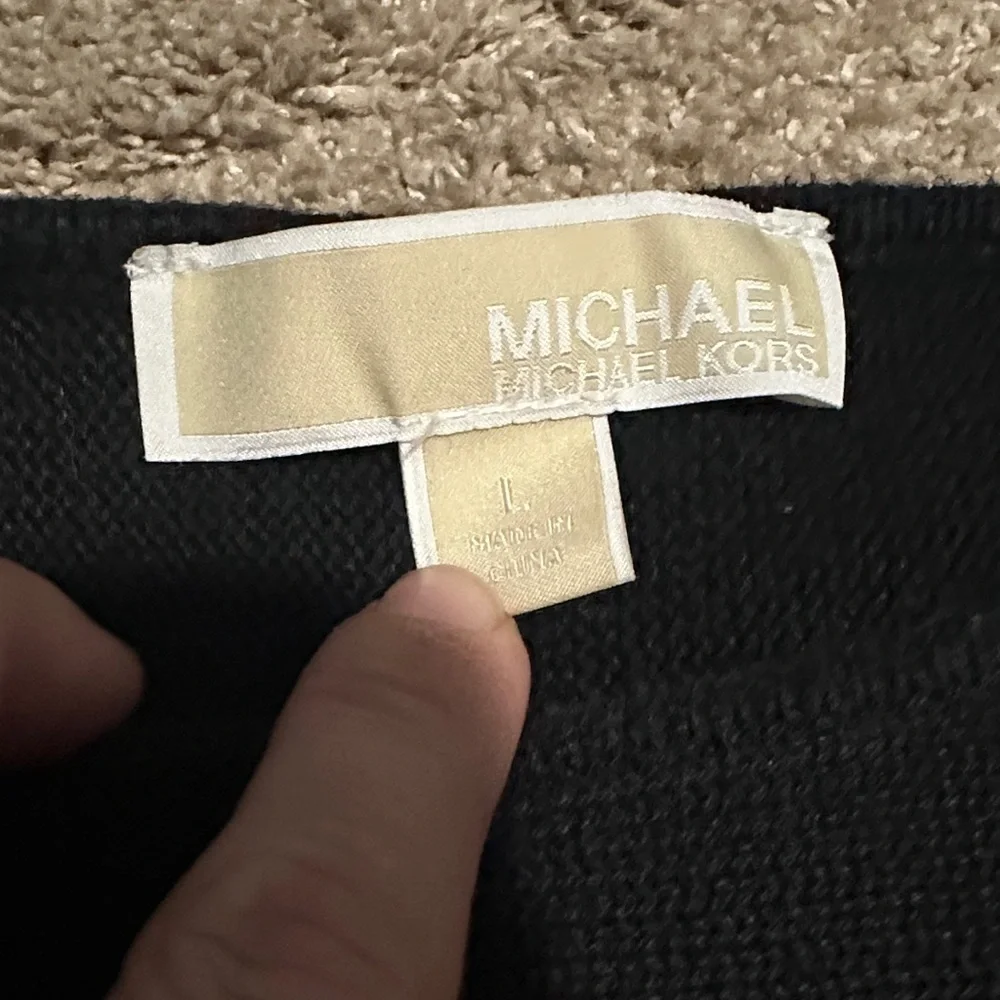 MK Sweater with Gold Zipper Accents